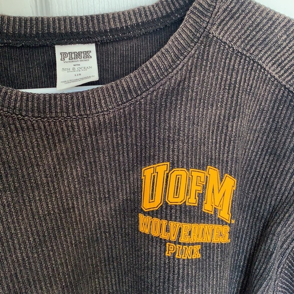 PINK University of Michigan corduroy sweatshirt - Picture 2 of 4